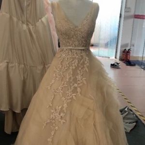 Beautiful Champagne Wedding Gown